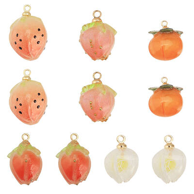 10PCS 5Style Opaque Acrylic Charms