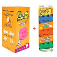 Daddy Sponges & Scrub Mommy 9 Pack - Scratch Free Multipurpose Kitchen Sponges - Stain & Odor Resistant Cleaning Tools - Hous...