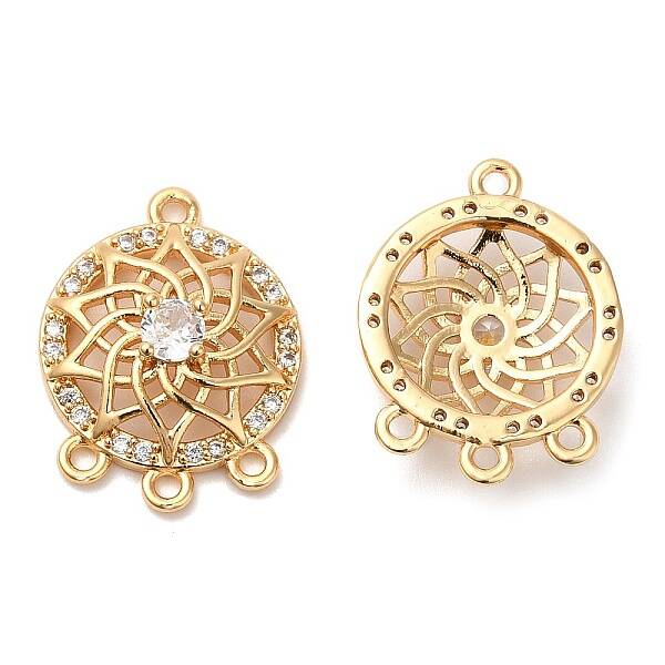 Brass with Glass Chandelier Component Links