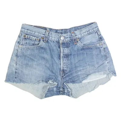 LEVI'S 501 Extreme Short Womens Denim Shorts Blue S W28