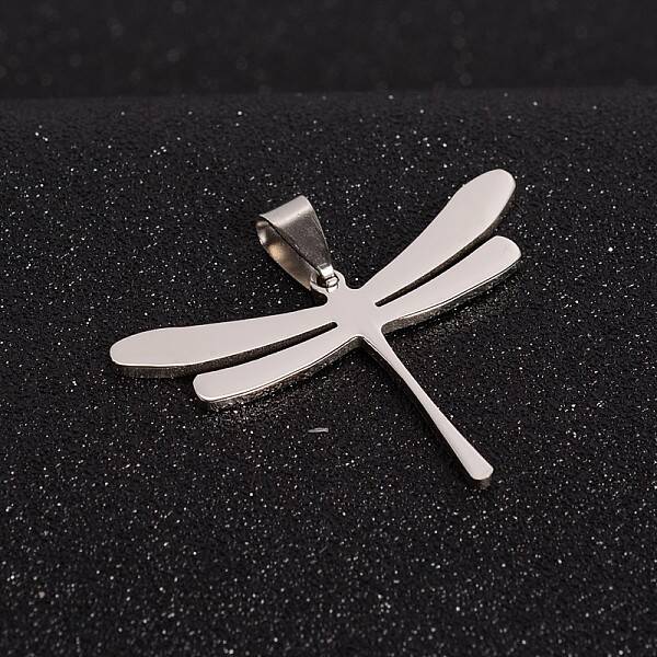 Tarnish Resistant Boy Jewelry Original Color 201 Stainless Steel Dragonfly Pendants