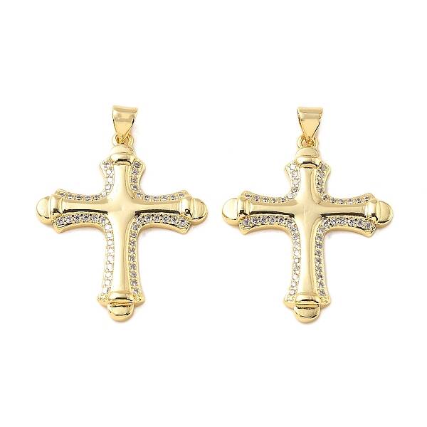 Brass Micro Pave Cubic Zirconia Pendants