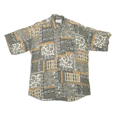 COLODOR Mens Shirt Green Paisley L