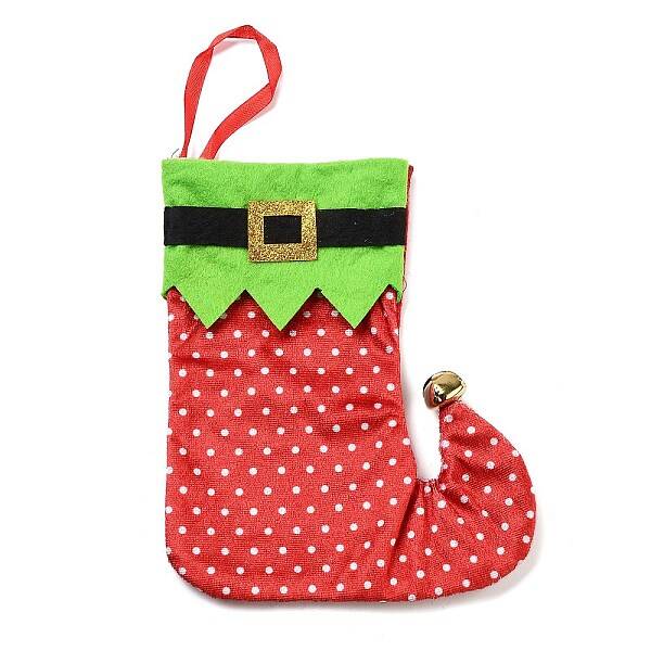 Christmas Stocking Felt Cloth & Iron Pendant Decoration