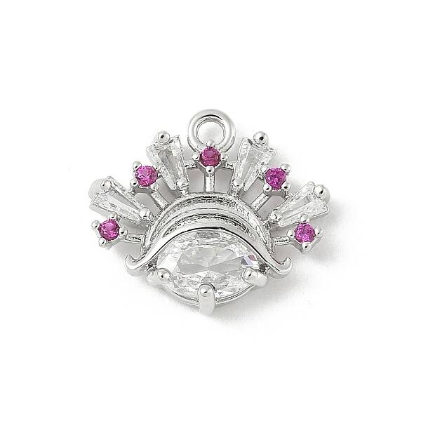 Brass Micro Pave Cubic Zirconia Pendants