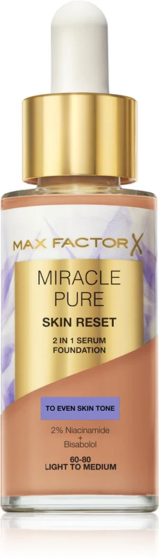 Max Factor Miracle Pure Skin Reset 2in1 foundation serum - makeup 30 ml 60-80 from light to medium