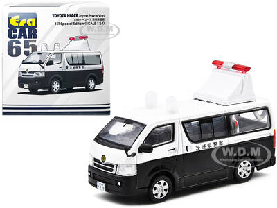 Toyota Hiace Japan Police Van White and Black \