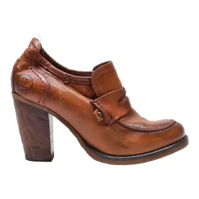 PAKROS Ankle Boots Brown Leather Womens UK 4
