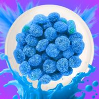 Sour Blue Raspberry Gushiez 6oz Jar - Sour Candy -  sour snack | Chamoy Calavera sour snack blue razz rasberry gushers sour b...