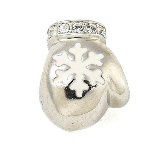 Anti-Tarnish 925 Sterling Silver Micro Pave Cubic Zirconia European Bead