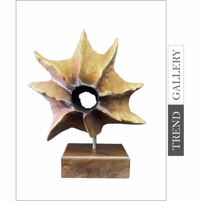 Original Wood Figurine Abstract Starfish Creative Modern Sculpture Table Decor Wood Desktop Art | EDELWEISS 16"x14"