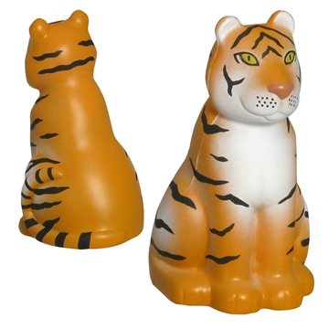 100 Promotional Sitting Tiger - Stress Reliever - Polyurethane