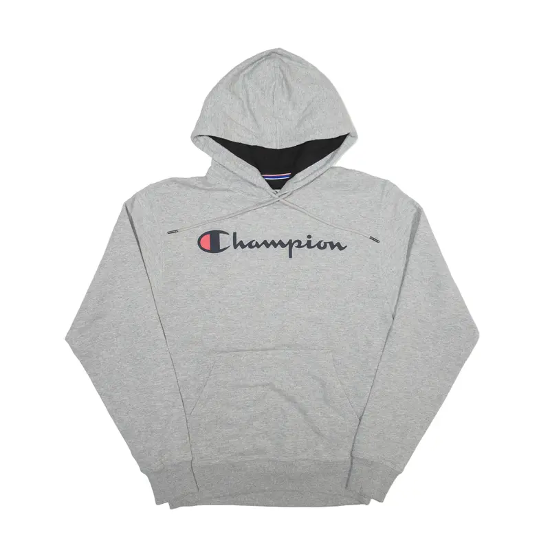 CHAMPION Hoodie Grey Pullover Mens S