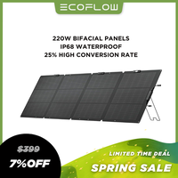EcoFlow 220W Bifacial Foldable Solar Panel, Complete with Adjustable Kickstand, Waterproof IP68 & Durable for Off The Grid Li...