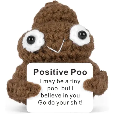 Cute Crochet Poo, Funny Gag Gift, Positive Poo Toy, Best Friend Gift, Cheer Up Toy, Encouragement Gift, Housewarming Birthday...