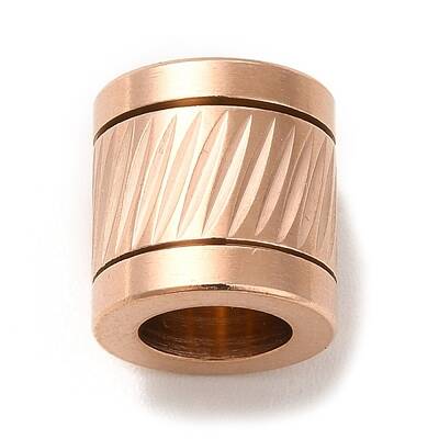 Ion Plating(IP) 304 Stainless Steel Glazed European Beads