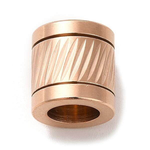 Ion Plating(IP) 304 Stainless Steel Glazed European Beads