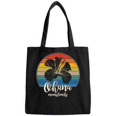 Ohana Means Family Tote Bag Vintage Hawaiian Tote Bag