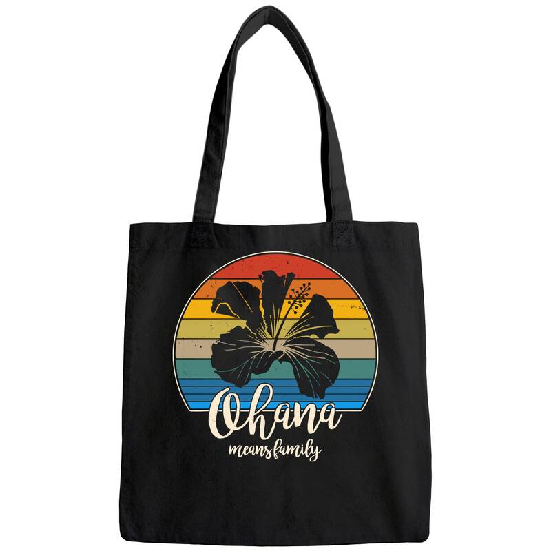 Ohana Means Family Tote Bag Vintage Hawaiian Tote Bag