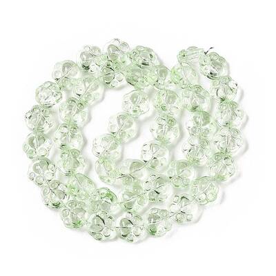 Transparent Electroplate Glass Beads Strands