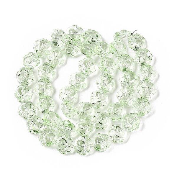 Transparent Electroplate Glass Beads Strands
