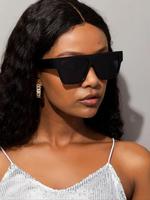 Women's Minimalist Square Frame Sunglasses, Trendy Casual Full Rim Sunglasses for Everyday Use, Fashion Accessories for Outdo...