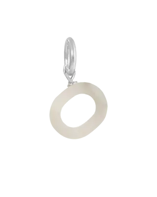 MOP Letter Charm | Metal Color: Silver | Letter: O