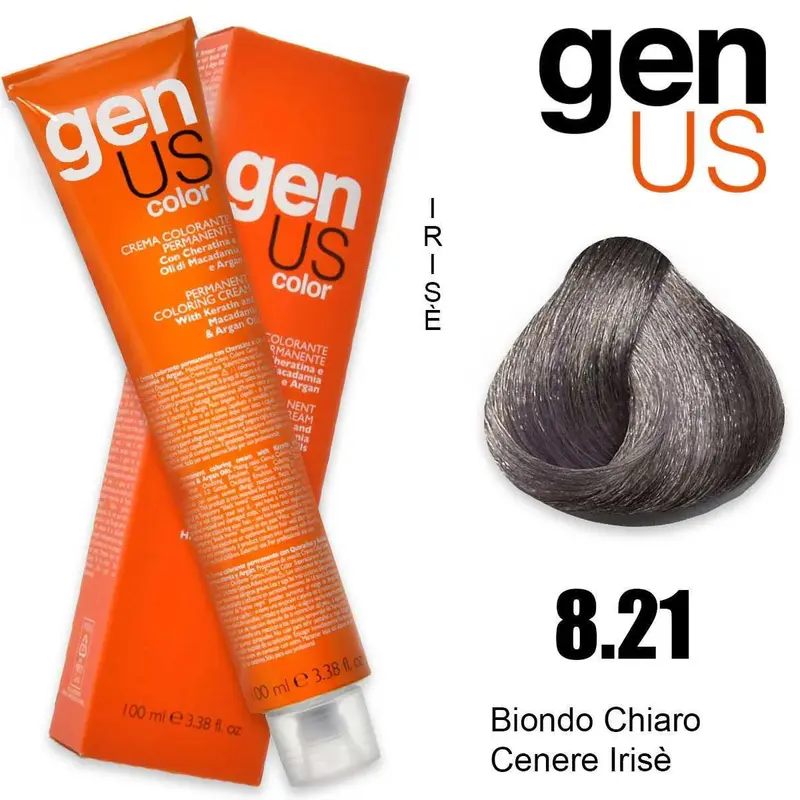 Crema Colorante Permanente Genus 100 Ml 8.21