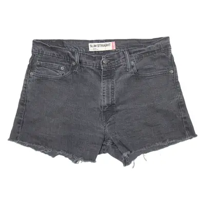 LEVI'S 514 Womens Denim Shorts Black Relaxed M W34