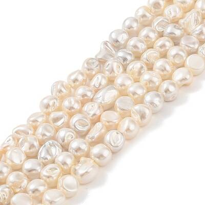 Electroplated Shell Pearl Beads Strands