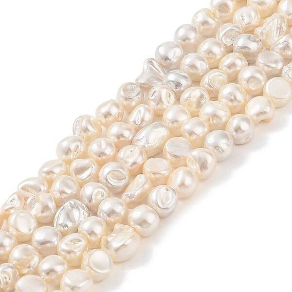Electroplated Shell Pearl Beads Strands