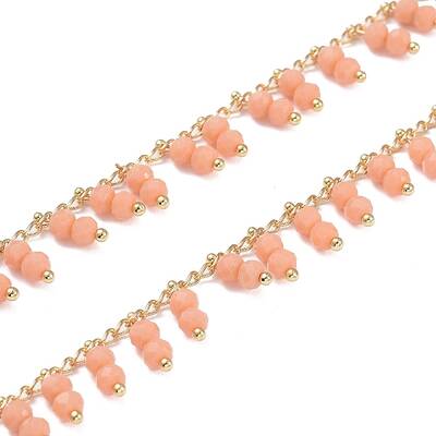 3.28 Feet Handmade Glass Beaded Chains