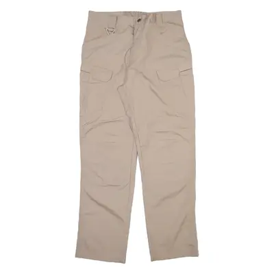 Cargo Mens Trousers Beige Relaxed Straight W32 L30