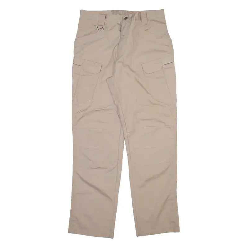 Cargo Mens Trousers Beige Relaxed Straight W32 L30