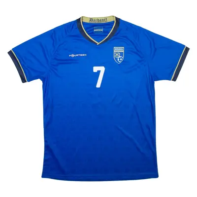 FOURTEEN Kosova FC Mens Football Shirt Jersey Blue V-Neck 2XL