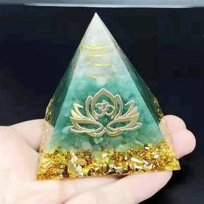 Natural Green Aventurine Orgonite Pyramids