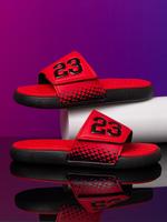 Mens Shoes, Fashionable Number Graphic Slides, Sliders for Men, Casual Comfortable Home Slippers, Non-slip Soft Slippers f...