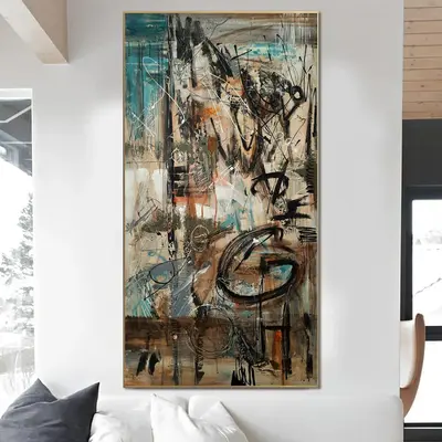 Large Original Abstract Paintings On Canvas Modern Colorful Painting Urban Art Textured Painting Creative Art for Living Room...
