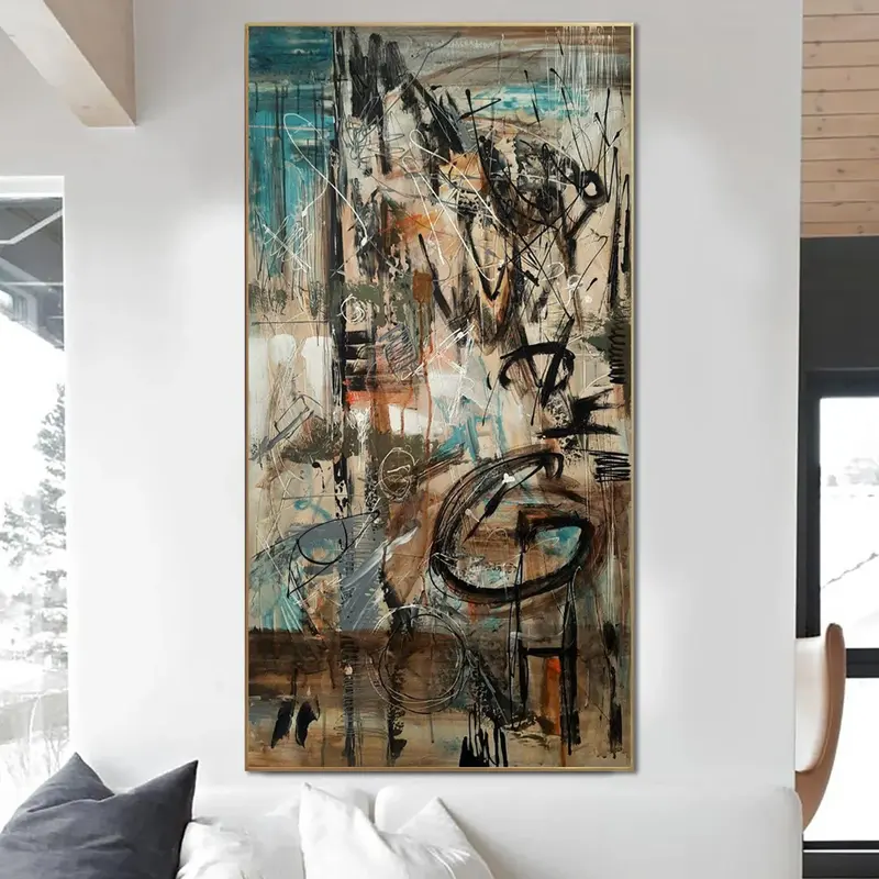 Large Original Abstract Paintings On Canvas Modern Colorful Painting Urban Art Textured Painting Creative Art for Living Room...