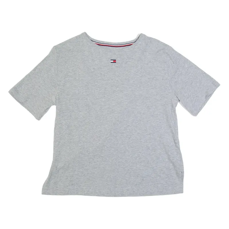 TOMMY HILFIGER Oversized Cropped Womens T-Shirt Grey S