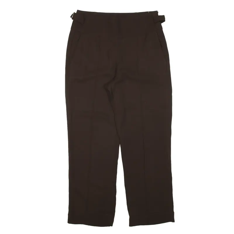 MASSIMO DUTTI Trousers Brown Regular Straight Viscose Womens W30 L26