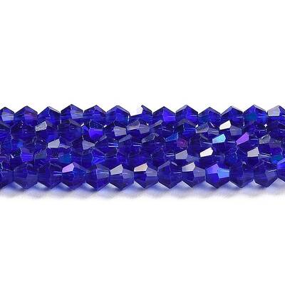 Transparent Electroplate Glass Beads Strands