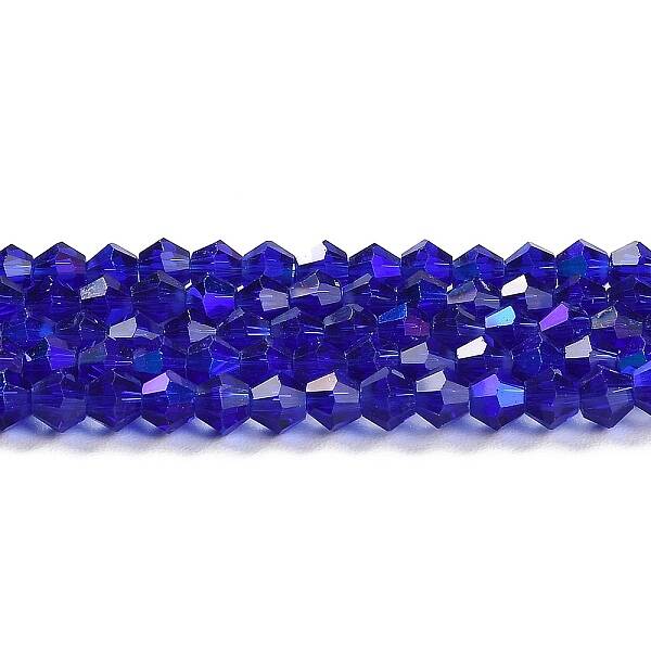 Transparent Electroplate Glass Beads Strands