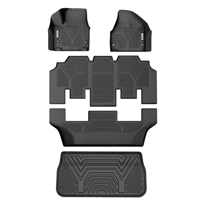 YITAMOTOR® 2017-2025 Chrysler Pacifica (No Hybrid Models) Cargo Liner Floor Mats, All-Weather Protection