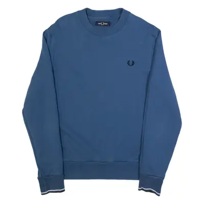 FRED PERRY Mens Sweatshirt Blue M