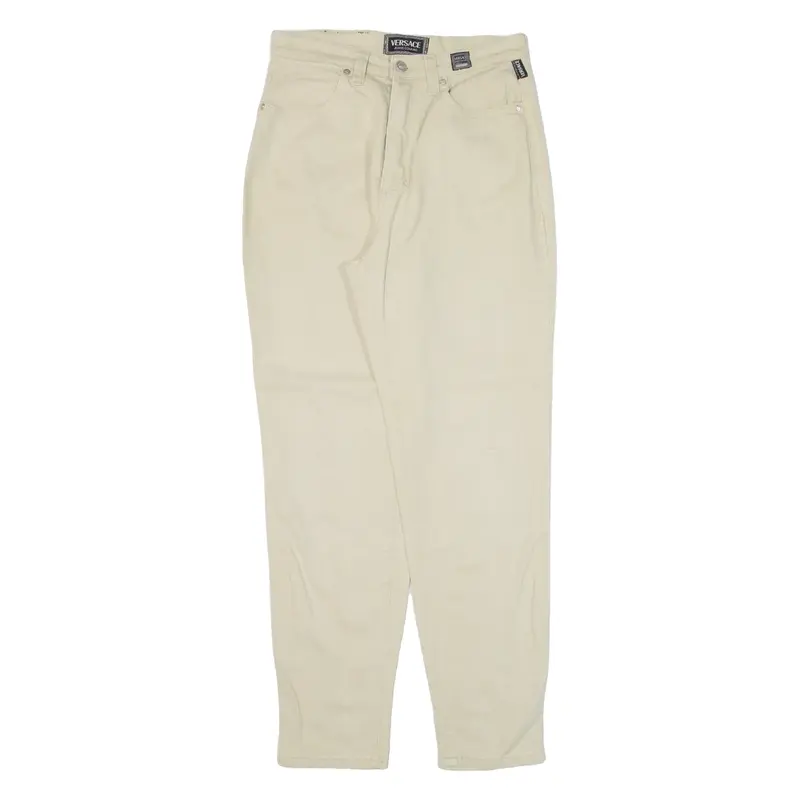 VERSACE JEANS Womens Trousers Beige Relaxed Tapered W28 L29