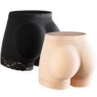 Women's Plain Contrast Lace Mid Waist Shapewear Panty, High Stretch Seamless Tummy Control Butt Lifter Hip Enhancer Body Shap...