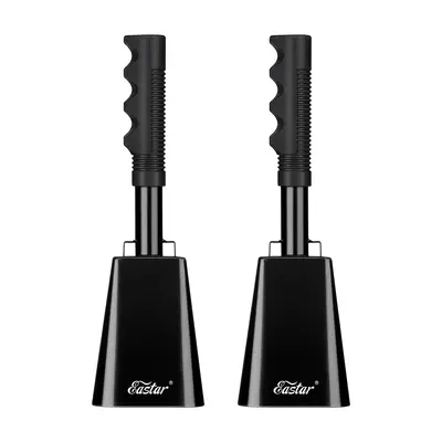 Eastar Cow Bell with Handle, 2 Pack Cowbells for Sporting Events, 10 Inch Cowbells Noise Makers Cheering Bell for Football Ga...