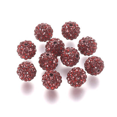 Polymer Clay Rhinestone Beads