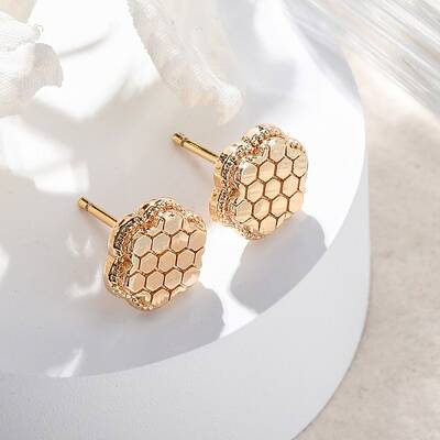 Brass Stud Earrings
